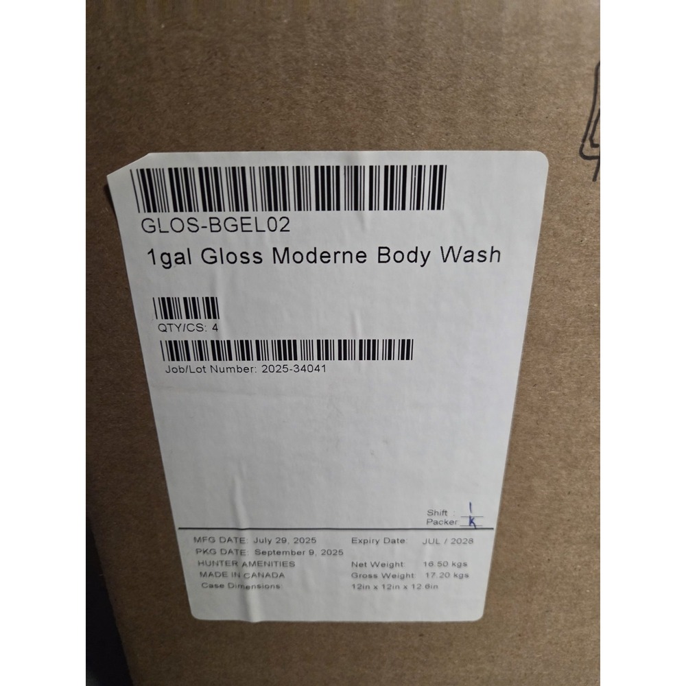 Case Of 4 Gloss Moderne Body Wash– 1 Gallon (128 fl oz / 3.78 L) - Picture 3 of 3